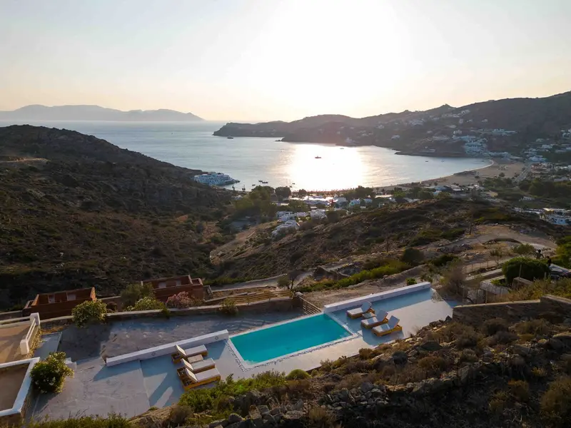 Aqua Vista Ios - Cycladic House with Shared Infinity Pool at Mylopotas – 5