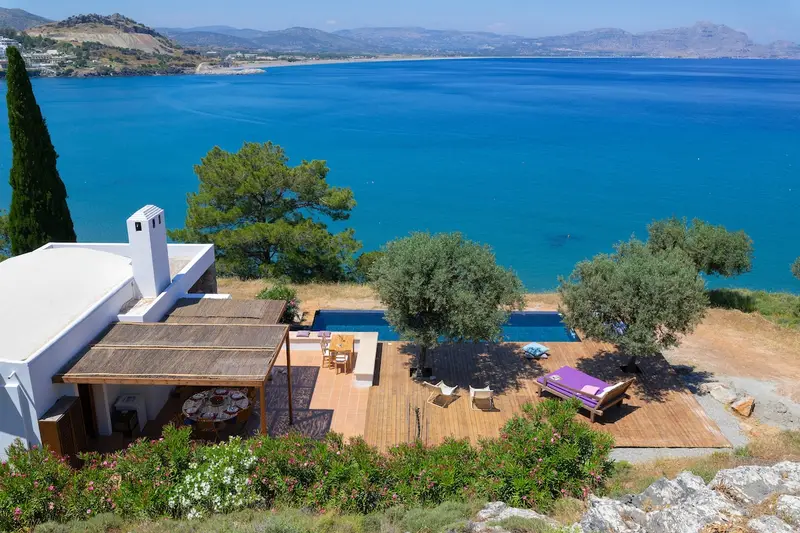Aqua Vista Rhodes - Hilltop Villa with Infinity Pool above Vlicha Bay – 3