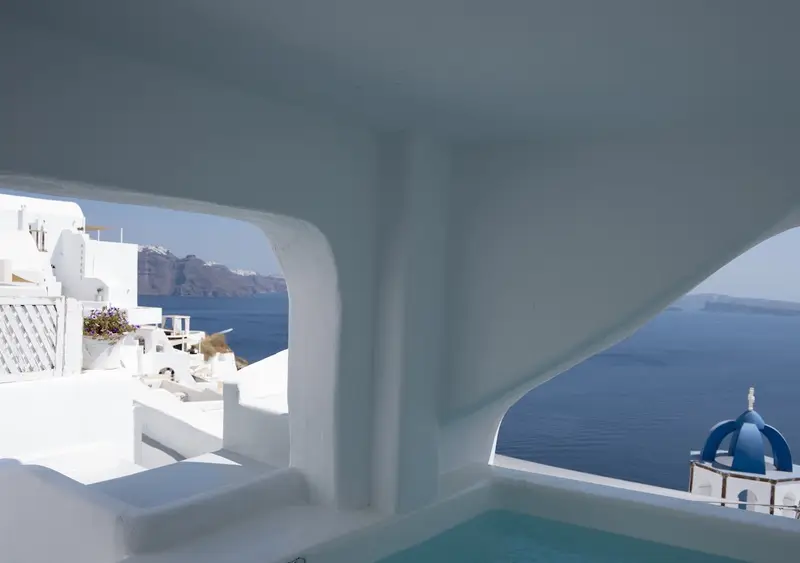 Aqua Vista Santorini - Suită-Peșteră în Oia cu Piscină Privată, Oia