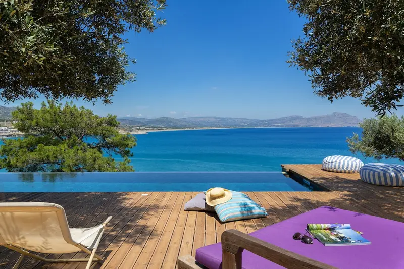 Aqua Vista Rodos - Vilă pe Vârful Dealului cu Piscină Infinity deasupra Golfului Vlicha, Vlicha