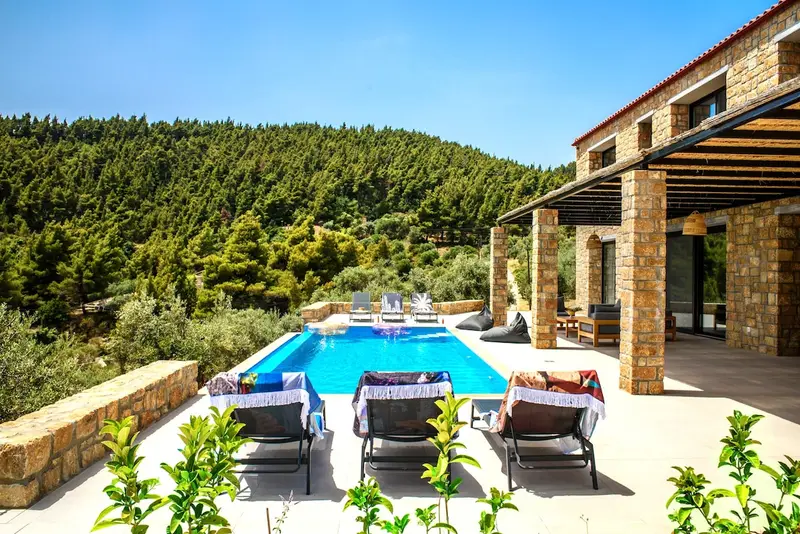 Aqua Vista Sithonia - Stone Villa with Infinity Pool by Mavrolitharo Beach – 3