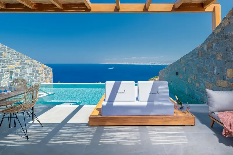 Aqua Vista Creta - Vilă cu Vedere la Mare și Piscină Infinity, Rodia