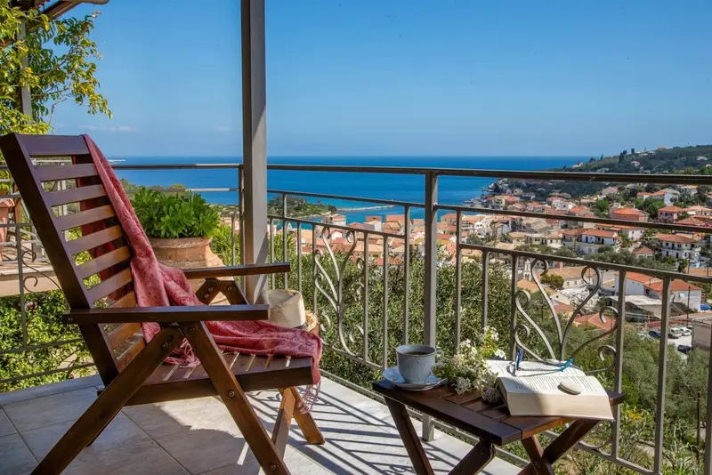 Aqua Vista Paxos - Casă pe Deal cu Cadă cu Hidromasaj și Vedere spre Port deasupra Gaios – 3