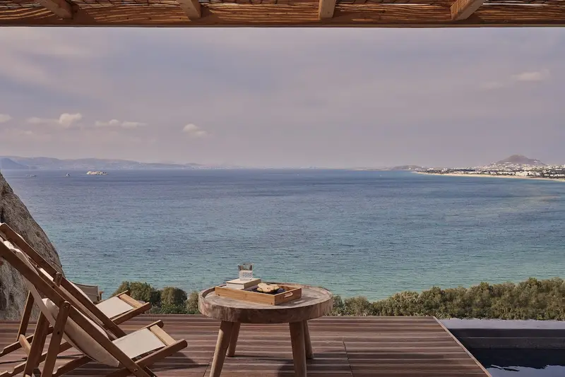 Aqua Vista Naxos - Vilă pe Versant cu Piscină Privată lângă Plaja Orkos, Orkos