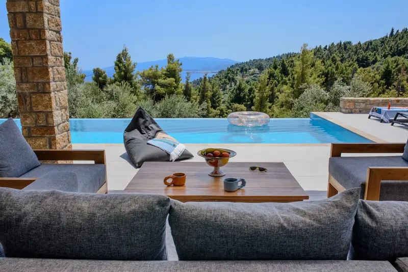 Aqua Vista Sithonia - Stone Villa with Infinity Pool by Mavrolitharo Beach – 10