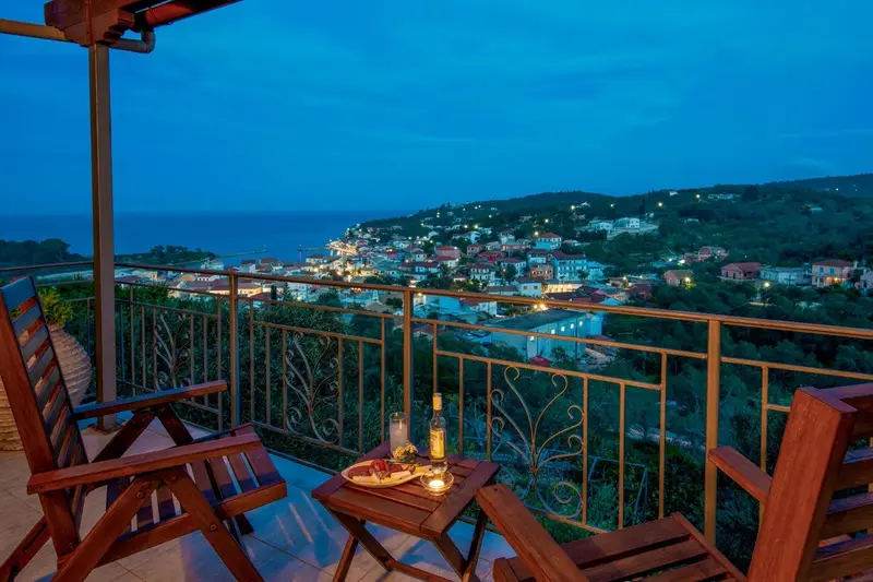 Aqua Vista Paxos - Casă pe Deal cu Cadă cu Hidromasaj și Vedere spre Port deasupra Gaios – 6