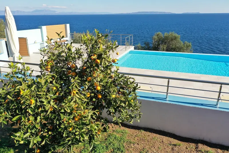 Aqua Vista Peloponez - Vilă din Piatră cu Piscină Infinity în Sampatiki – 3