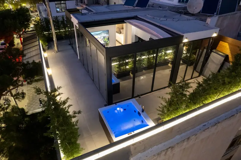 Aqua Vista Glyfada - Penthouse cu Acoperiș Retractabil și Jacuzzi cu Vedere la Mare – 7