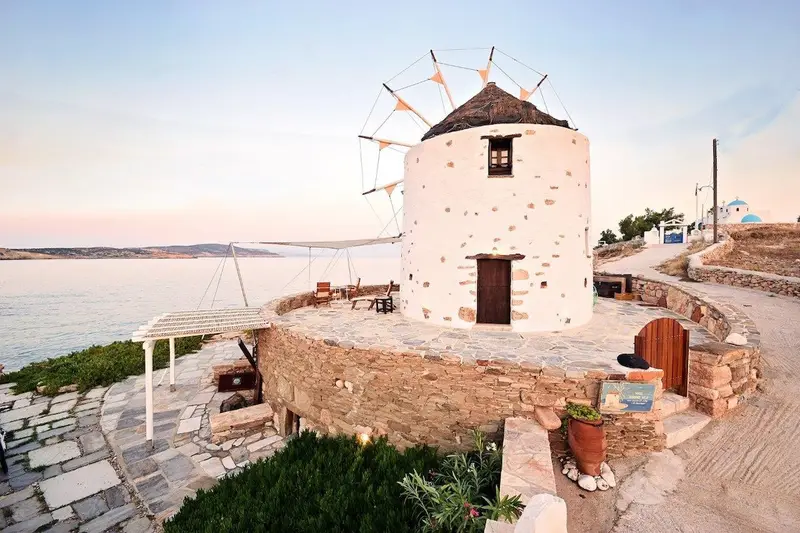 Aqua Vista Koufonisia - Moară de Vânt Istorică cu Vedere la Mare pe Pano Koufonisi – 2