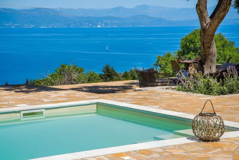 Aqua Vista Antipaxos - Vilă din Piatră cu Piscină Privată și Vedere spre Marea Ionică, Antipaxos